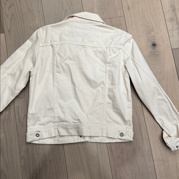 Women's Free People Cream Denim Jacket - Picture 4 of 7